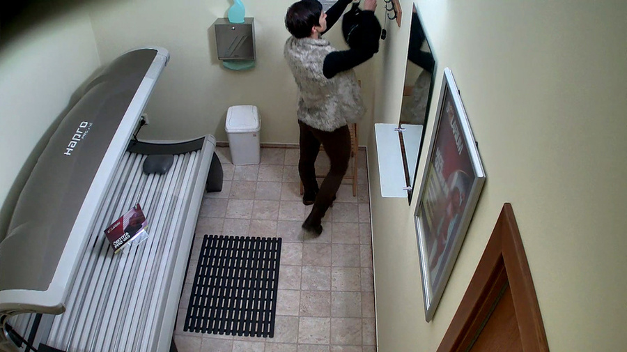 Tattooed woman with very short dark hairs is lying naked - XXXonXXX - Pic 1