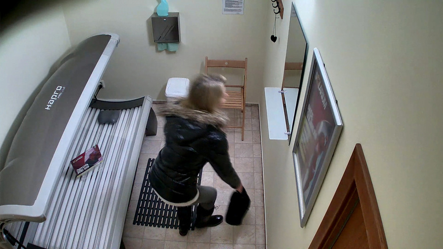 Tall ash blonde in vinous panties and black bra - XXXonXXX - Pic 1