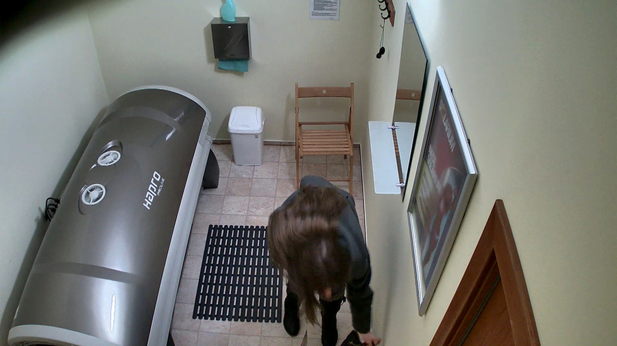 Skinny small-tit girl in black & red see-through lingerie - XXXonXXX - Pic 8