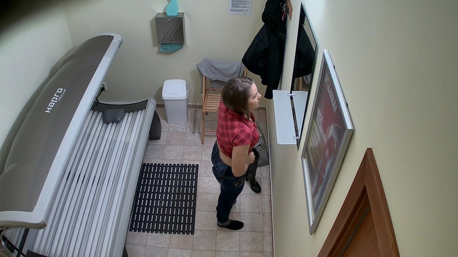 Cutie is taking off her red shirt and blue jeans - XXXonXXX - Pic 9