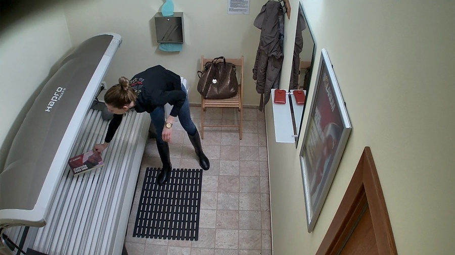 Very skinny girl with shaved muff and sexy vinous lingerie - XXXonXXX - Pic 8