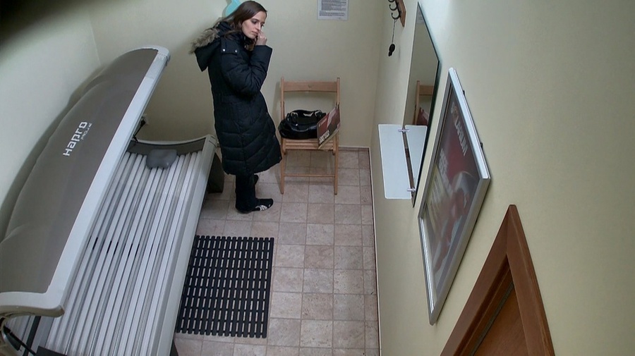 Ultra slender brunette in very sexy black panties and bra - XXXonXXX - Pic 1