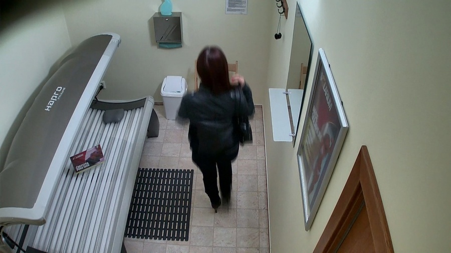 Tanned young girl undresses her black pants and colorful panties - XXXonXXX - Pic 1