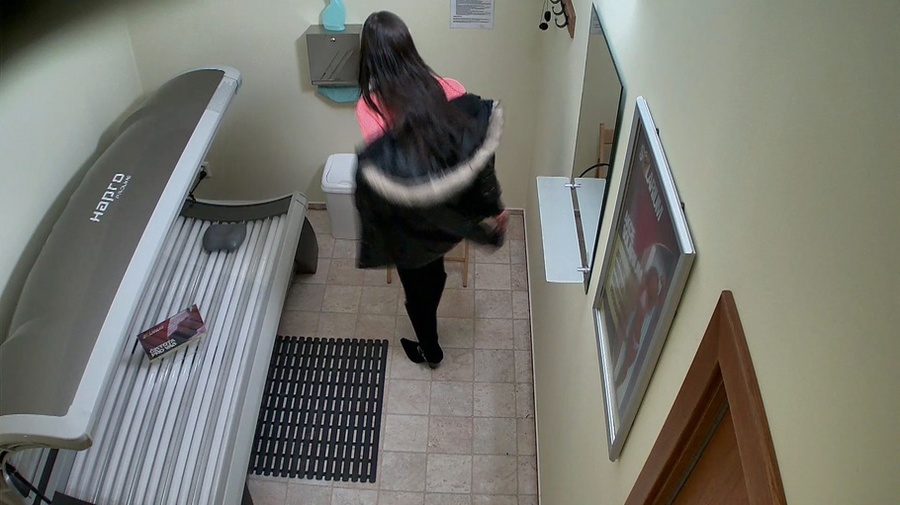 Young lady takes off her pink top and black pants - XXXonXXX - Pic 1