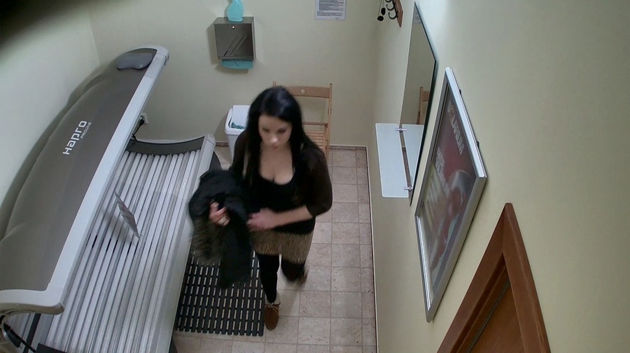 Glamorous brunette in sexy short black dress and brown boots - XXXonXXX - Pic 8