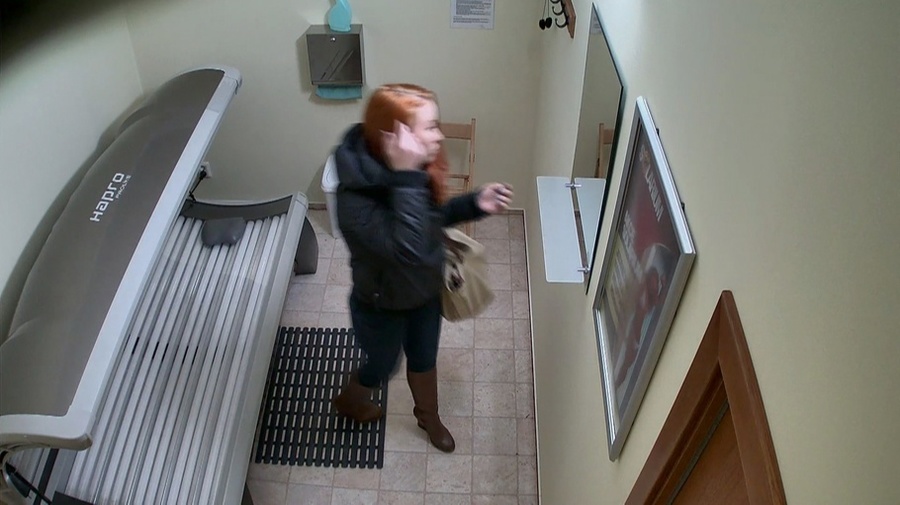 Redhead lady in hot see-through purple panties - XXXonXXX - Pic 8