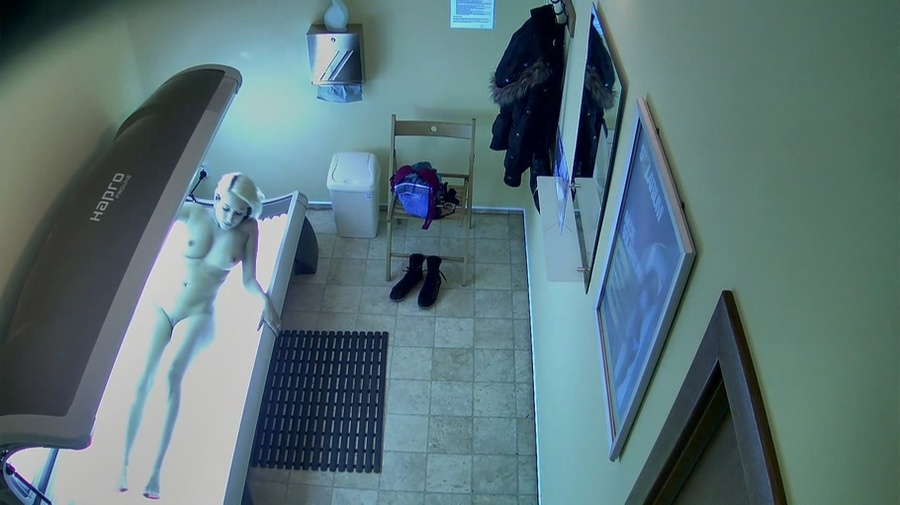 Leggy blonde in striped blue pullover and black panties - XXXonXXX - Pic 9