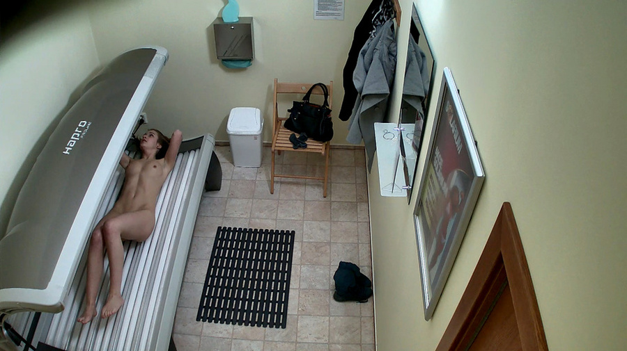 Slender long-haired girl in grey coat and black panties - XXXonXXX - Pic 3