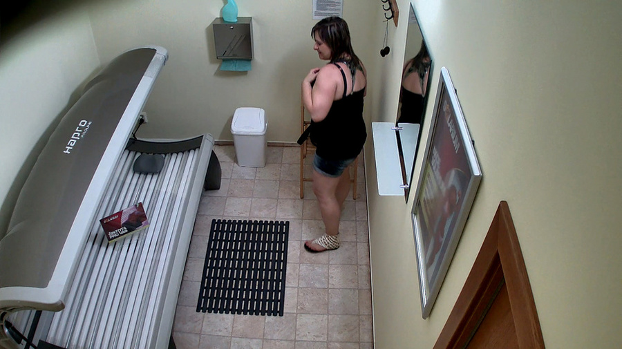 Very busty BBW brunette undressed black panties - XXXonXXX - Pic 1