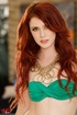 lovely redhead green bikini