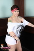 colorful tattooed babe white
