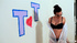 seductive brunette artist black