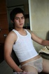 handsom asian displays his