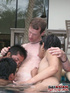 three gorgeous asians with