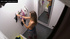 Sweetest blonde is getting topless while trying new bra