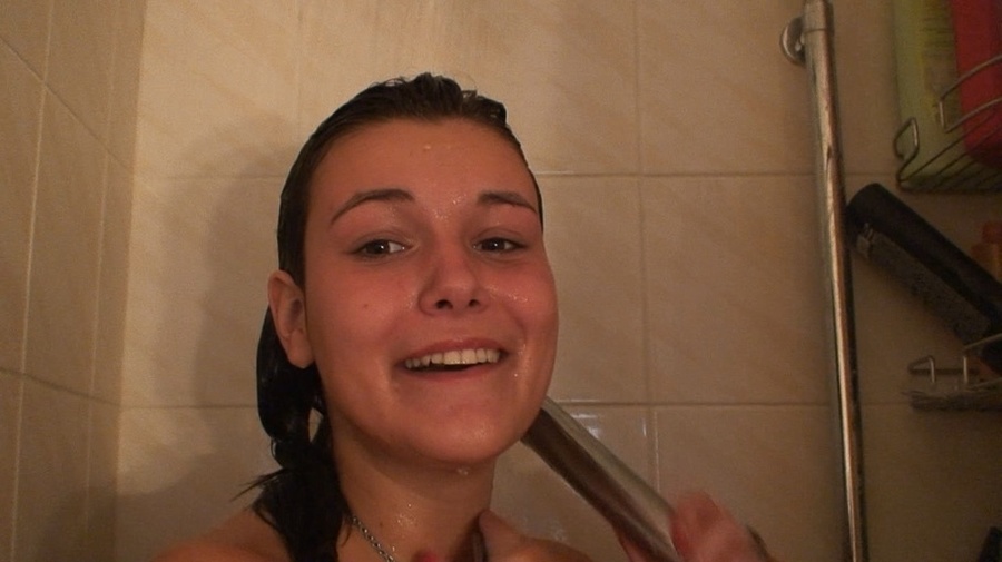 Smiling brunette is getting some juicy jizz - XXX Dessert - Picture 11