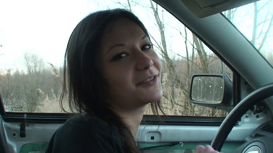 Passionate young brunette is swallowing a c - XXX Dessert - Picture 1