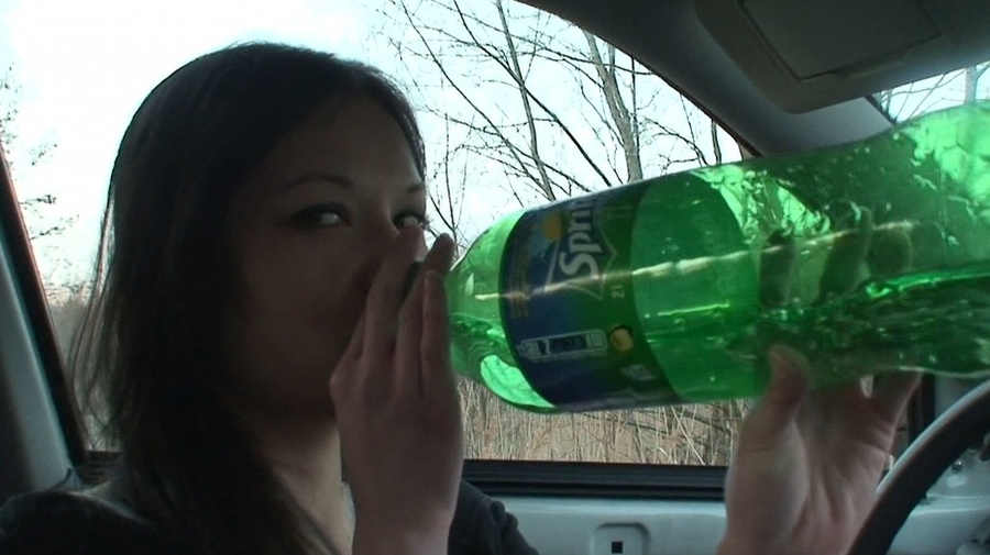 Passionate young brunette is swallowing a c - XXX Dessert - Picture 7