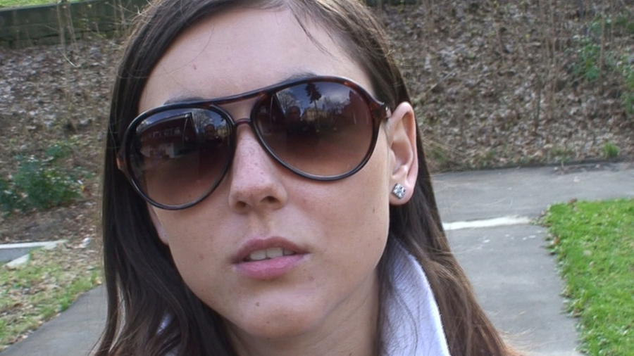 Dark-haired amateur beauty is swallowing a  - XXX Dessert - Picture 1