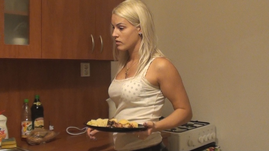 Shaved pierced pussy of a lusty blonde fuck - XXX Dessert - Picture 1