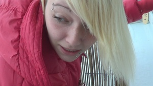 Blonde with piercings is swallowing a ha - XXX Dessert - Picture 6