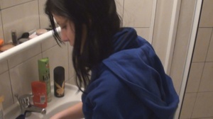 Black-haired teen is trying to swallow a - Picture 4