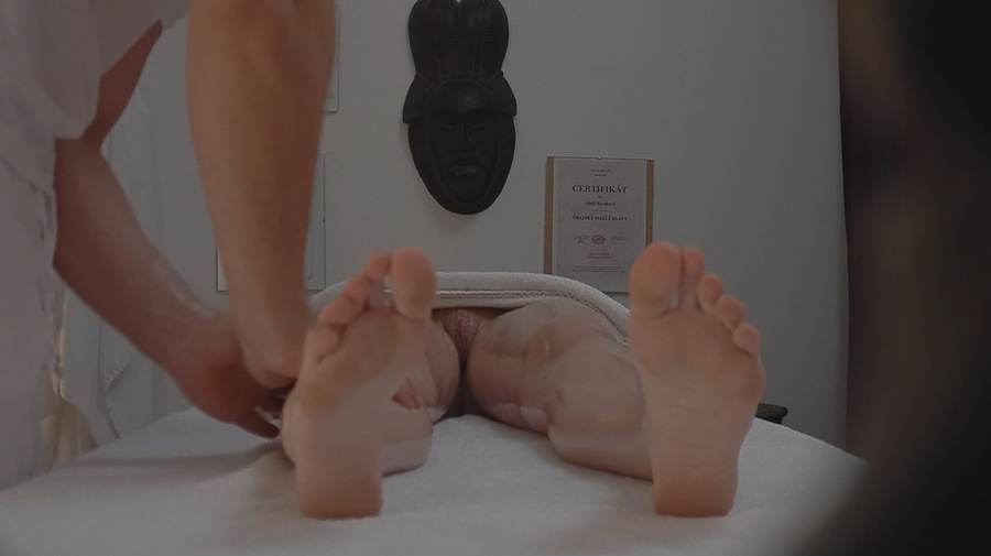 Long-legged blonde in purple lingerie takes - XXX Dessert - Picture 7