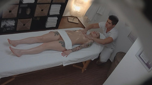 Tattooed blonde asks her masseur to touc - Picture 8