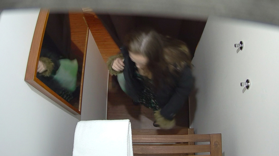 Small-tit brunette is dreaming about sex al - XXX Dessert - Picture 1