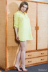 beauty yellow shirt showing
