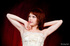 hot redhead white corset