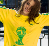 Teen babe shows off her body outdoors on stairs by banisters