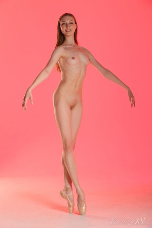 Flexible brunette chick ballerina with b - XXX Dessert - Picture 11