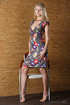 blonde floral dress undresses