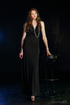 brunette black gown reaveal