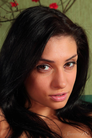 Dark haired woman with tattoo lounges in - XXX Dessert - Picture 16