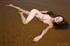 brunette sexily plays the
