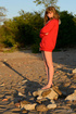cutesy brunette strips and