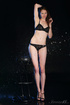 brunette black bra strips
