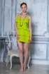green dressed pantless hot