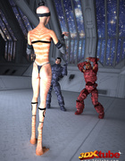 Alient makes two soldiers fuck each other for fun and pleasure.