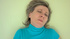 Blonde MILF in blue turtle-neck masturbating for the first time