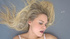 Blonde bitch in white bra screaming while cumming