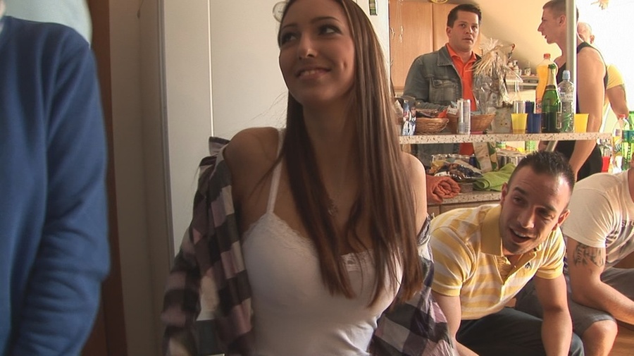 Cunning guys offering alcohol to all chicks at the party to fuck them later all together - XXXonXXX - Pic 9