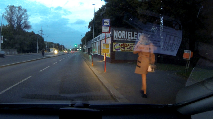 Fair-haired girl in beige coat and stocking - XXX Dessert - Picture 12