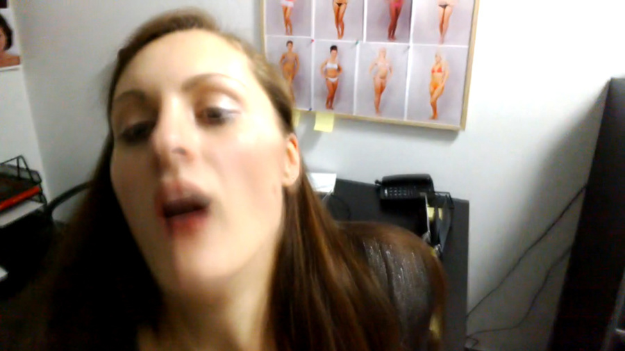 Long-haired brunette in grey dress riding p - XXX Dessert - Picture 9