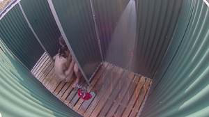 Brunette doll with fake tits in leopard bikini blowing her boyfriend in changing cabin - XXXonXXX - Pic 7