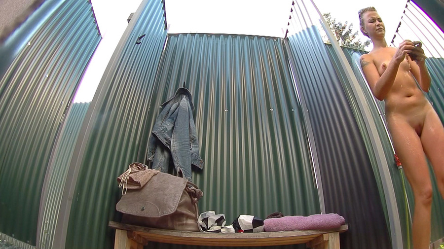 Small-titted blonde gal undressing and taking shower - XXXonXXX - Pic 9