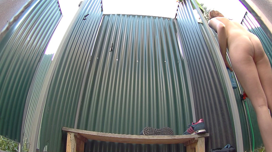 Ponytailed red teen in yellow bikini changing before leaving the pool - XXXonXXX - Pic 4