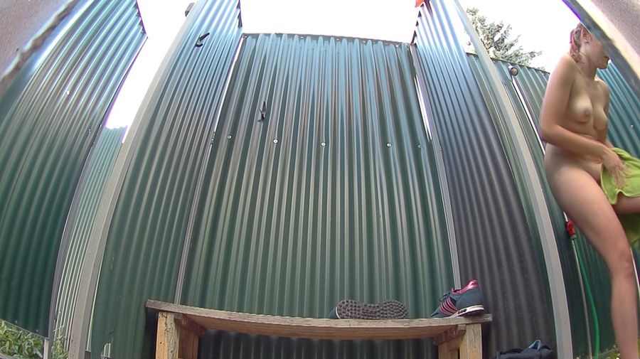 Ponytailed red teen in yellow bikini changing before leaving the pool - XXXonXXX - Pic 7